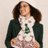 Merry Christmas reindeer scarf portrait